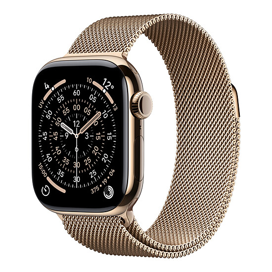 Montre connectée Apple Watch Series 11 GPS + Cellular - Titane Or - Bracelet Milanais Or - 42 mm - Autre vue