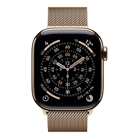 Montre connectée Apple Watch Series 11 GPS + Cellular - Titane Or - Bracelet Milanais Or - 42 mm - Autre vue