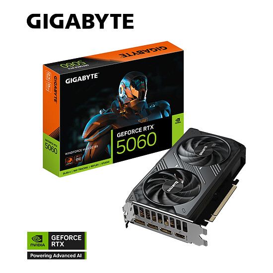 Carte graphique Gigabyte GeForce RTX 5060 WINDFORCE MAX OC 8G - Autre vue