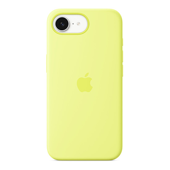 Coque et housse Apple Coque en silicone Jaune Fluo - iPhone 16e - Autre vue