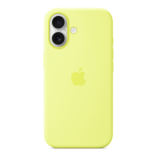 Coque et housse Apple Coque en silicone avec MagSafe Jaune Fluo - iPhone 17 - Autre vue