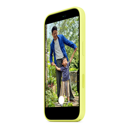 Coque et housse Apple Coque en silicone avec MagSafe Jaune Fluo - iPhone 17 - Autre vue