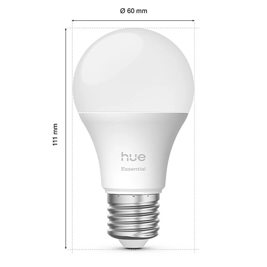 Ampoule connectée Philips Hue Ampoule connectée Essential E27 A60 8 W Bluetooth x 3 - Autre vue