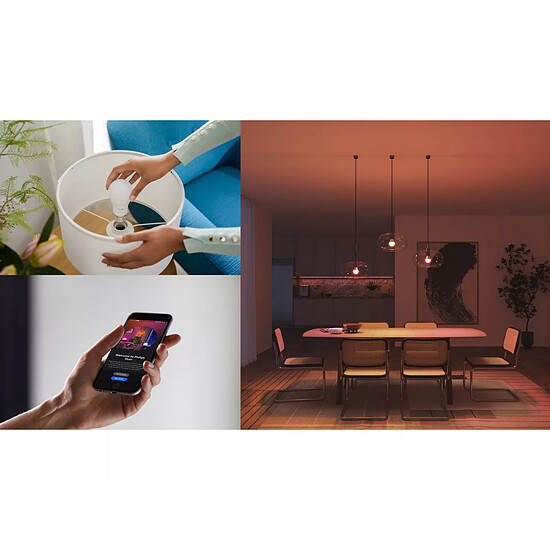 Ampoule connectée Philips Hue Ampoule connectée Essential E27 A60 8 W Bluetooth x 3 - Autre vue