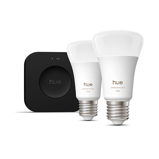 Ampoule connectée Philips Hue Pro White and Color Ambiance Kit de démarrage E27 A60 11 W Bluetooth x 2 - Autre vue