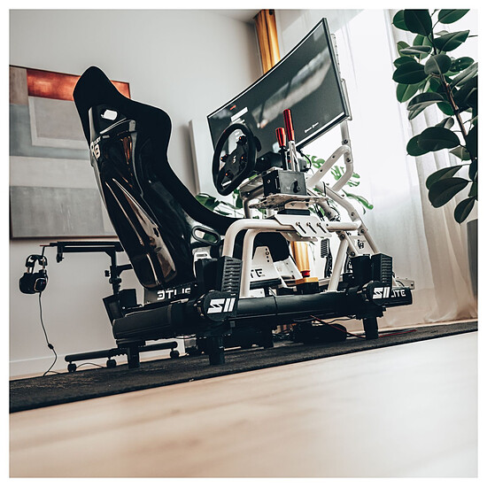 Cockpit / Siège de simracing OPLITE Chassis R8 Fury - Blanc - Autre vue