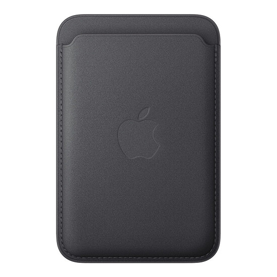Coque et housse Apple Porte-cartes en tissage fin pour iPhone avec MagSafe - Noir - Autre vue