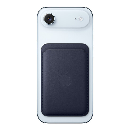 Coque et housse Apple Porte-cartes en tissage fin pour iPhone avec MagSafe - Marine  - Autre vue