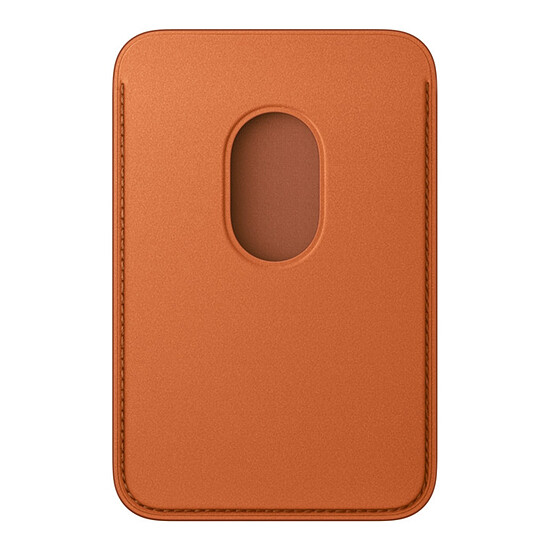 Coque et housse Apple Porte-cartes en tissage fin pour iPhone avec MagSafe - Roux Orangé - Autre vue