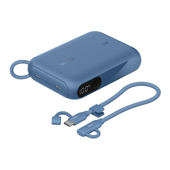 Batterie et powerbank Belkin BoostCharge Powerbank 10K avec Ecran - Bleu - Autre vue
