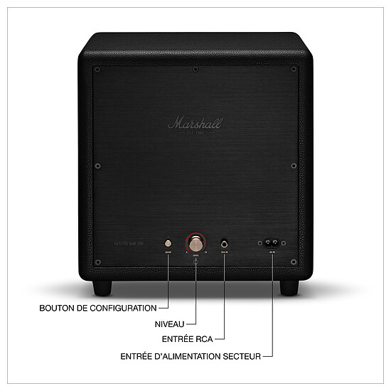 Subwoofer / Caisson de basses Marshall Heston Sub 200 - Noir  - Autre vue