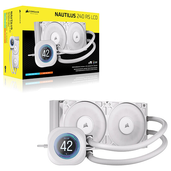 Watercooling AIO Corsair Nautilus 240 RS LCD - Blanc - Autre vue