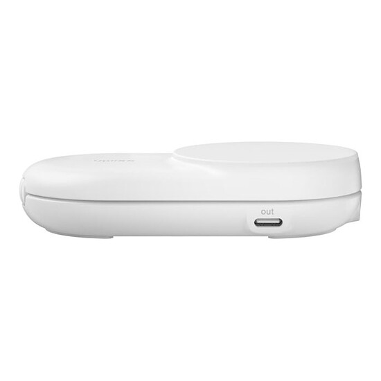 Chargeur Belkin UltraCharge Socle de Recharge 2-en-1 Aimantée et Pliable avec Qi2 (Blanc) - Autre vue