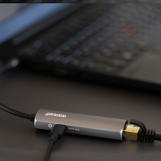 Carte réseau INOVU Adaptateur USB 3.1 vers 2.5 GbE avec Power Delivery 100 W - Autre vue