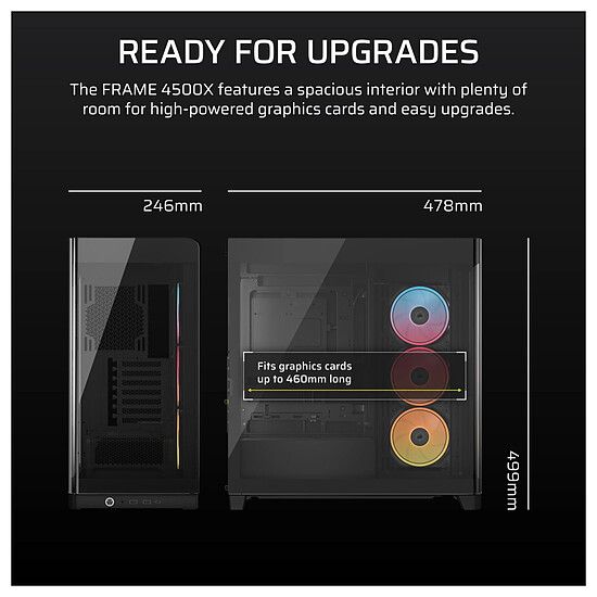 Boîtier PC Corsair Frame 4500X LX-R ARGB - Noir  - Autre vue