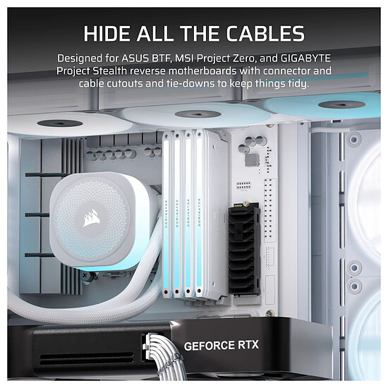 Boîtier PC Corsair Frame 4500X LX-R ARGB - Blanc - Autre vue