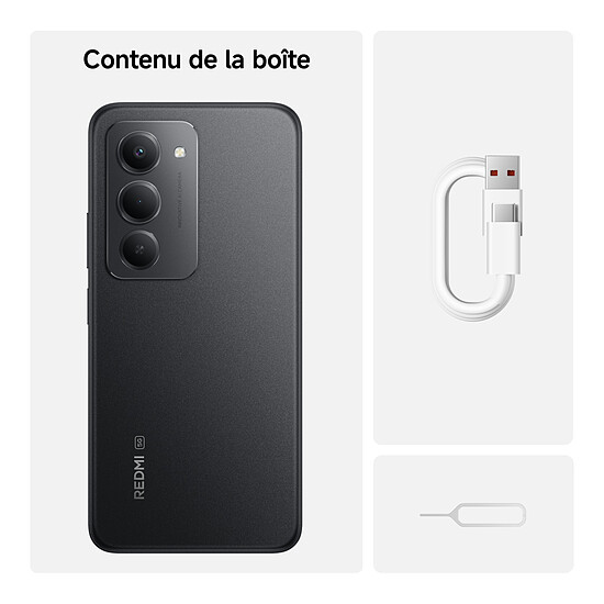 Smartphone Xiaomi Redmi 15 5G Noir - 256 Go - 8 Go - Autre vue