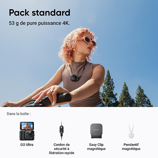 Caméra sport Insta360 GO Ultra Pack Standard Noir - Autre vue