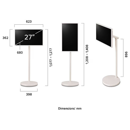 TV LG StanbyME 2 - 27LX6TDGA - 69 cm - Autre vue