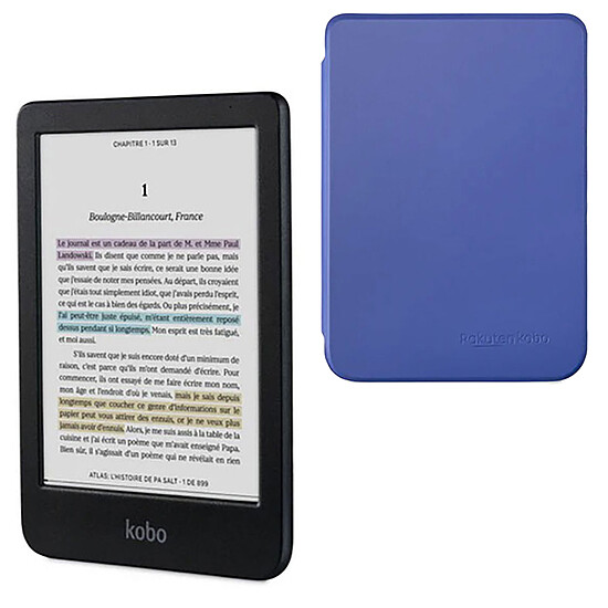 Liseuse numérique Kobo Clara Colour Noir + SleepCover Bleu - Autre vue
