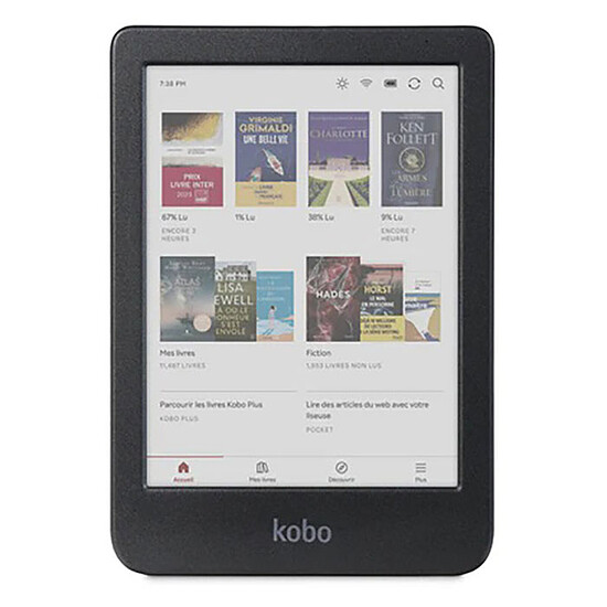 Liseuse numérique Kobo Clara Colour Noir + SleepCover Rouge - Autre vue