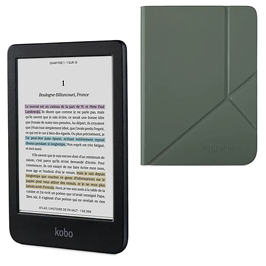 Liseuse numérique Kobo Clara Colour Noir + SleepCover Vert - Autre vue