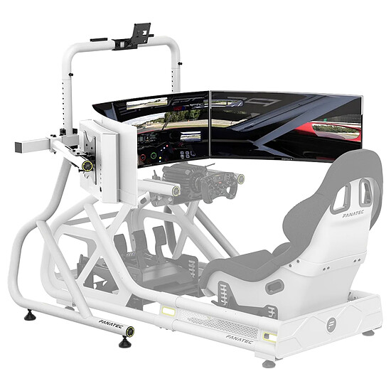 Support d'écran simracing Fanatec GT Cockpit Triple Monitor Expansion Kit - Blanc - Autre vue