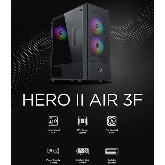 Boîtier PC Xigmatek Hero II Air 3F - Autre vue
