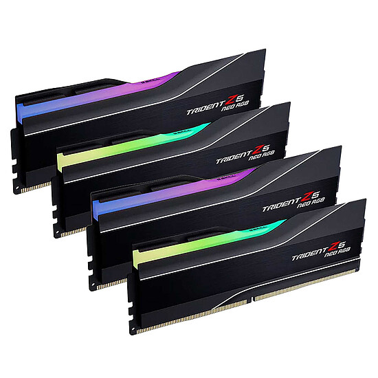 Mémoire G.Skill Trident Z5 Neo RGB Noir - 4 x 64 Go (256 Go) -  DDR5 6000 MHz - CL36