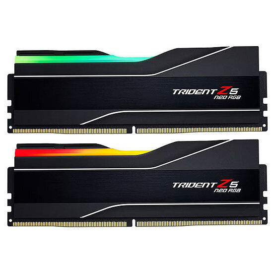 Mémoire RAM G.Skill Trident Z5 Neo RGB Noir - 2 x 64 Go (128 Go) -  DDR5 6000 MHz - CL36 - Autre vue