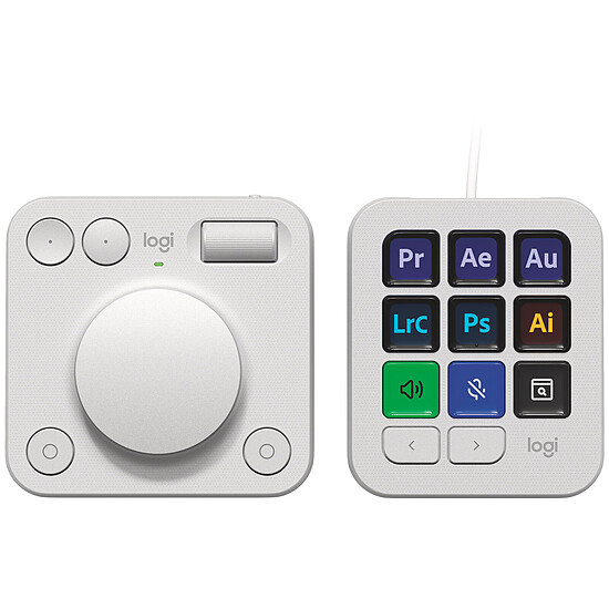 Accessoires streaming Logitech MX Creative Console - Gris clair - Autre vue