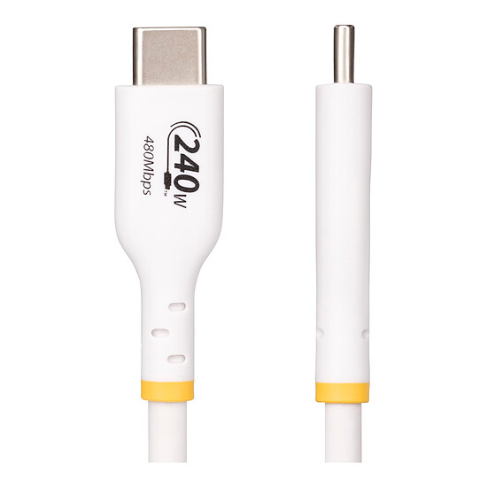 Câble USB StarTech.com Câble USB-C vers USB-C 2.0 - 240W 5A PD EPR - 2 m - Blanc - Autre vue