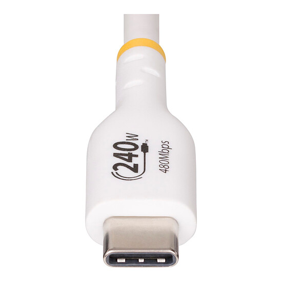 Câble USB StarTech.com Câble USB-C vers USB-C 2.0 - 240W 5A PD EPR - 2 m - Blanc - Autre vue