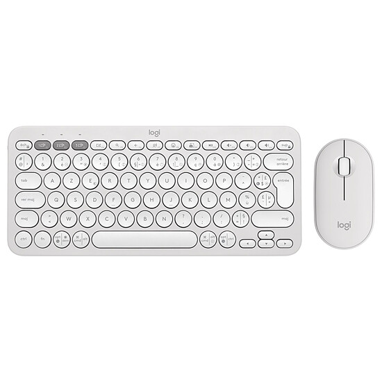Clavier souris bureautique Logitech Pebble 2 Combo - Blanc - Autre vue