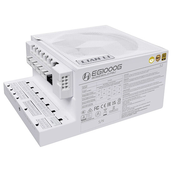 Alimentation PC Lian Li Edge 1000W 80PLUS Gold with Hub - Blanc - Autre vue