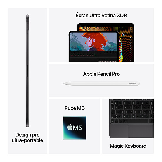 Tablette Apple iPad Pro M5 2025 13 pouces Wi-Fi - 256 Go - Argent - Autre vue