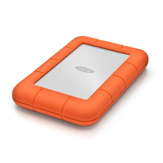 Disque dur externe LaCie Rugged Mini - 2 To (Silver / Orange) - Autre vue