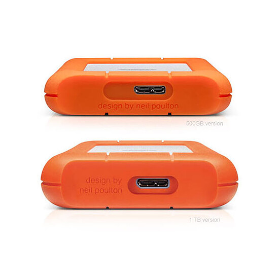 Disque dur externe LaCie Rugged Mini - 4 To (Silver / Orange) - Autre vue