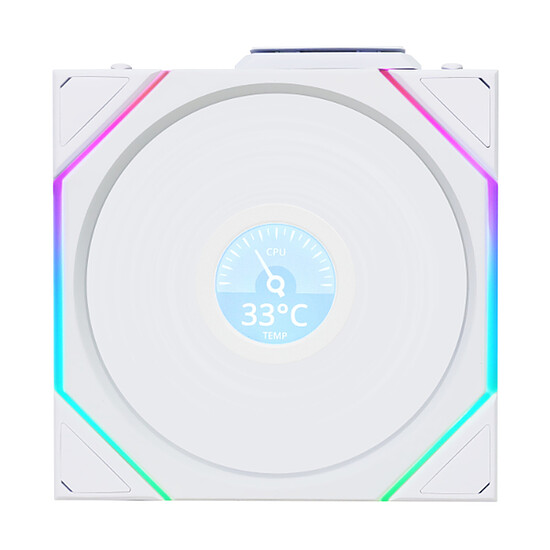 Ventilateur Boîtier Lian Li Uni Fan TL LCD Wireless 120 Reverse Blade Pack de 3 - Blanc  - Autre vue