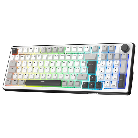 Clavier PC The G-Lab Keyz Elite 400 - Blanc Gris - Autre vue