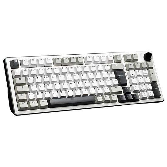 Clavier PC The G-Lab Keyz Elite 400 - Blanc Gris - Autre vue