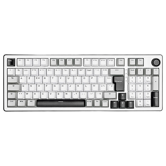 Clavier PC The G-Lab Keyz Elite 400 - Blanc Gris - Autre vue