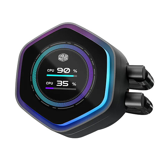 Watercooling AIO Cooler Master MasterLiquid 240 Atmos II LCD ARGB - Noir  - Autre vue