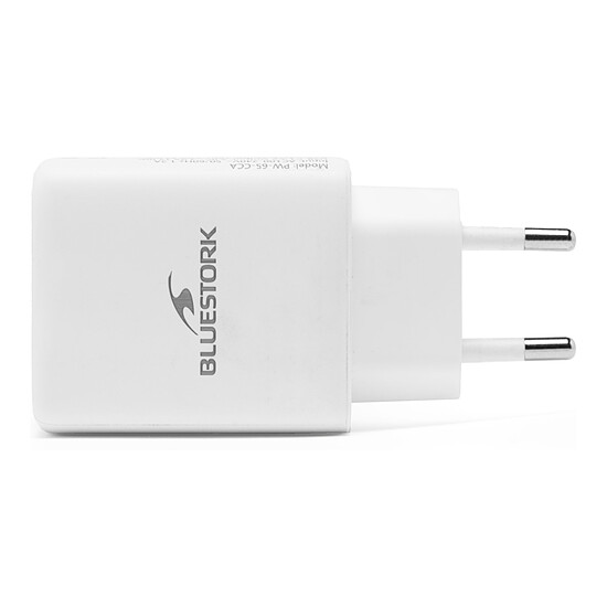 Chargeur Bluestork Chargeur USB-C/A 65W Power Delivery - Blanc - Autre vue