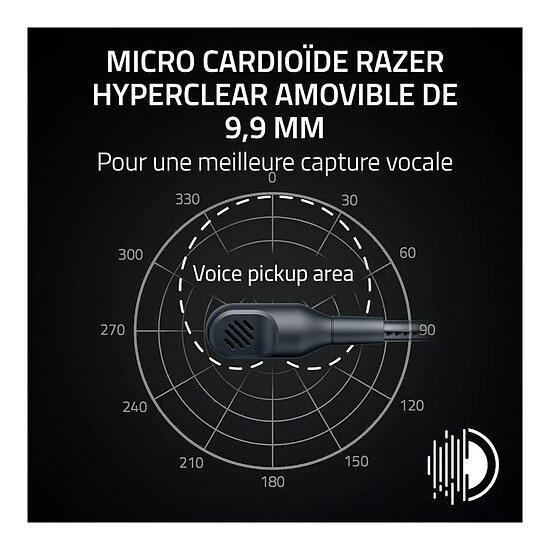 Casque micro Razer Blackshark v3 X HyperSpeed for PlayStation - Noir - Autre vue