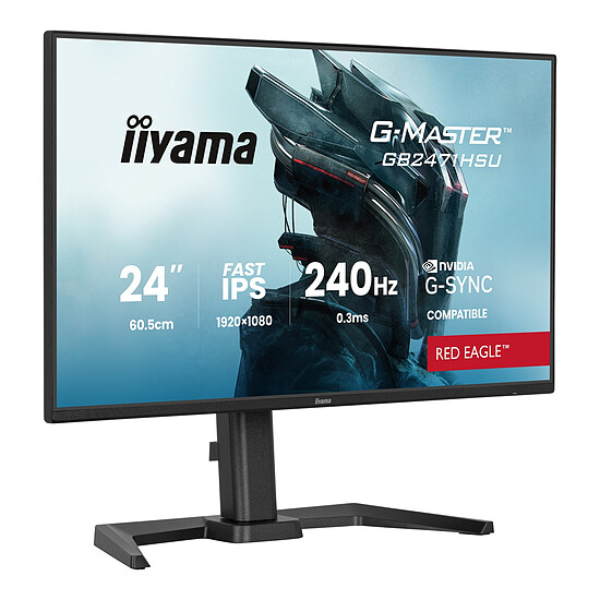 Écran PC iiyama G-Master GB2471HSU-B1 Red Eagle - Noir - Autre vue