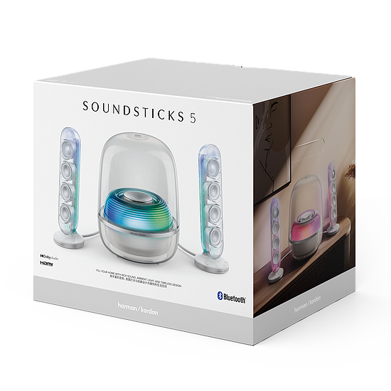 Enceinte sans fil Harman Kardon SoundSticks 5 - Blanc - Enceinte Bluetooth - Autre vue