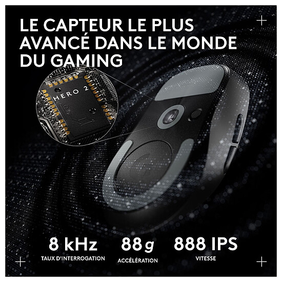 Souris PC Logitech G Pro X Superlight 2 DEX - Noir - Autre vue