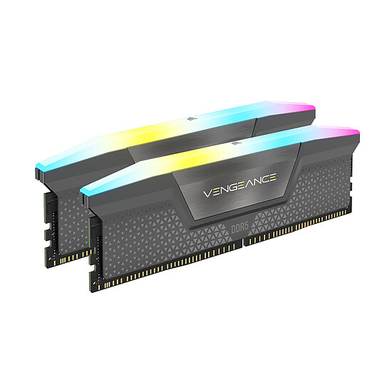 Mémoire RAM Corsair Vengeance RGB DDR5 Series - Kit d'éclairage - Gris - Autre vue