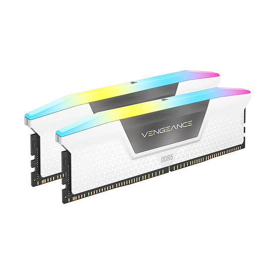 Mémoire RAM Corsair Vengeance RGB DDR5 Series - Kit d'éclairage - Blanc - Autre vue